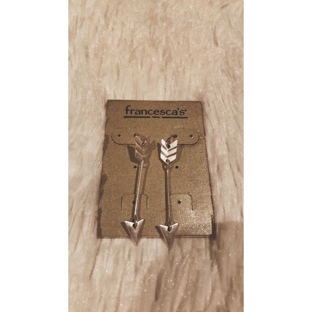 Francesca’s Brushed Triangle Earrings